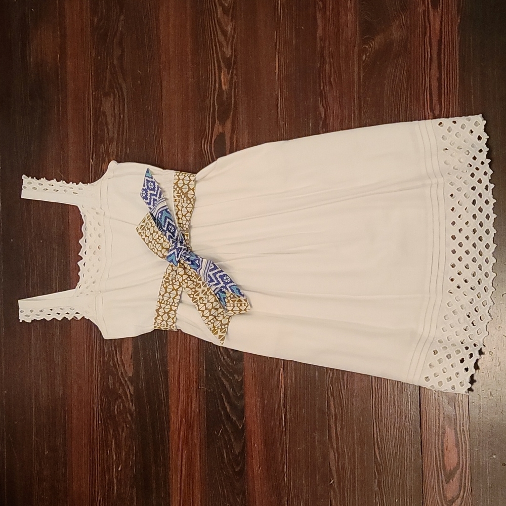 White Broderie Detail Maeve Anthropologie Dress